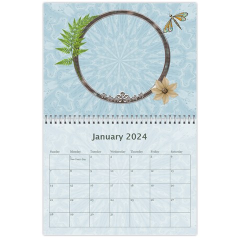 Family Pretty 12 Month Calendar By Lil Jan 2024