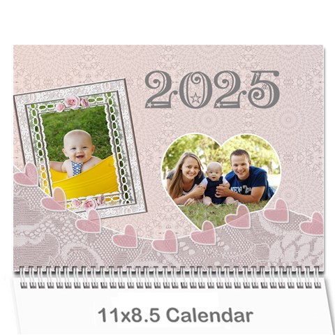 Pink And Blue Calendar By Lil Cover