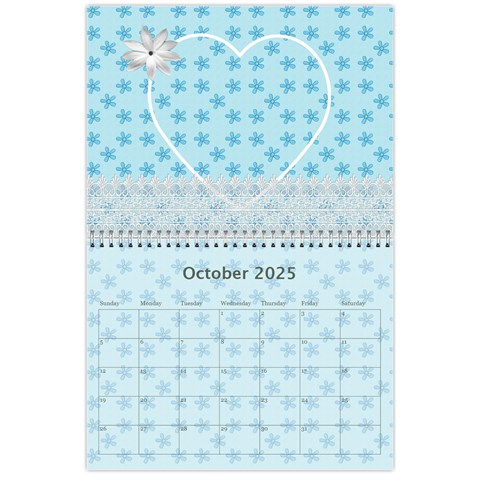 Pink And Blue Calendar By Lil Oct 2025