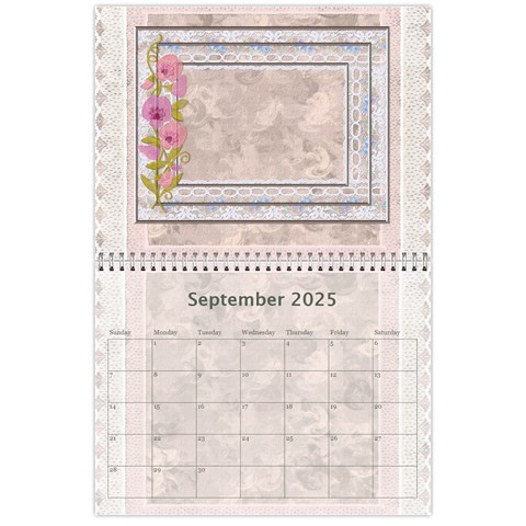 Pink And Blue Calendar By Lil Sep 2025