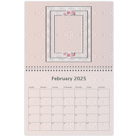 Pretty Lace Pink Calendar (12 Month) By Lil Feb 2025