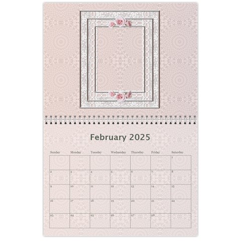 Pretty Lace Pink Calendar (12 Month) By Lil Feb 2024