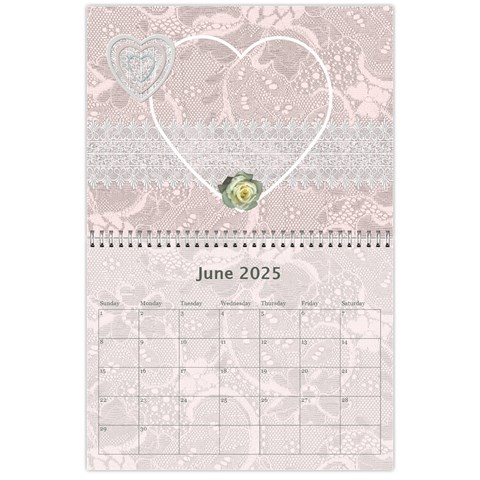 Pretty Lace Pink Calendar (12 Month) By Lil Jun 2024