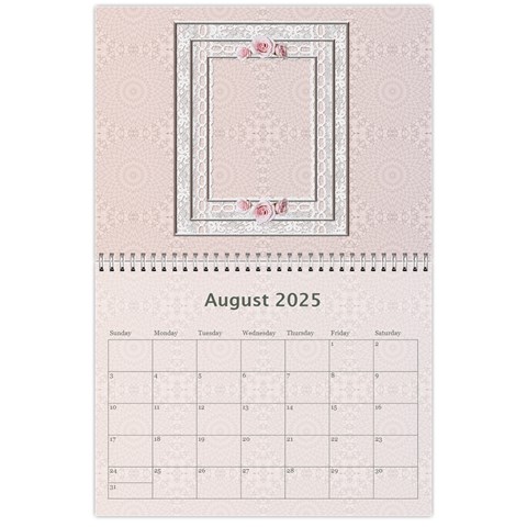 Pretty Lace Pink Calendar (12 Month) By Lil Aug 2024