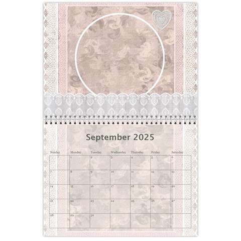 Pretty Lace Pink Calendar (12 Month) By Lil Sep 2024