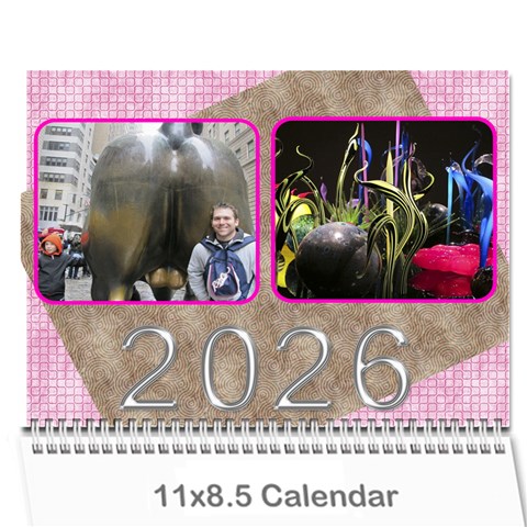 Pink Choc 2026 Wall Calendar (any Year) By Deborah Cover