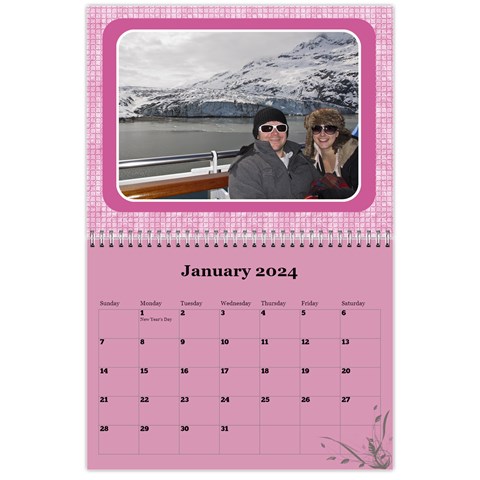 Pink Choc 2024 Wall Calendar (any Year) By Deborah Jan 2024