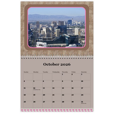 Pink Choc 2026 Wall Calendar (any Year) By Deborah Oct 2026