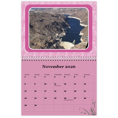 Pink Choc 2026 Wall Calendar (any Year) By Deborah Nov 2026
