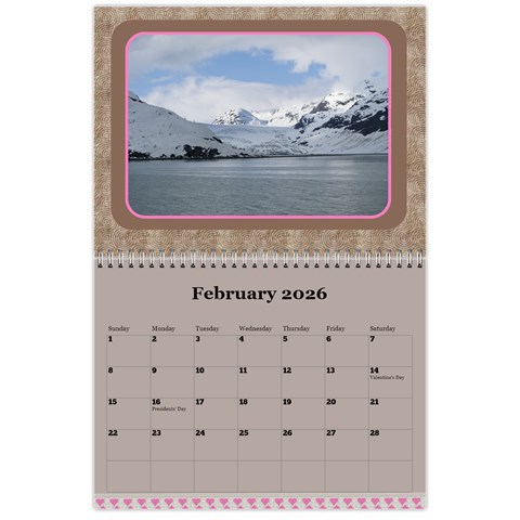 Pink Choc 2026 Wall Calendar (any Year) By Deborah Feb 2026