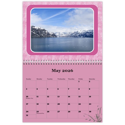 Pink Choc 2026 Wall Calendar (any Year) By Deborah May 2026