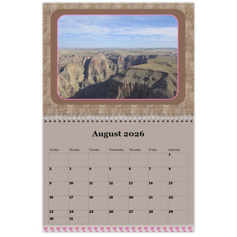 Pink Choc 2026 Wall Calendar (any Year) By Deborah Aug 2026