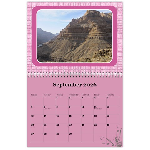 Pink Choc 2026 Wall Calendar (any Year) By Deborah Sep 2026