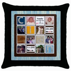 rt - Throw Pillow Case (Black)