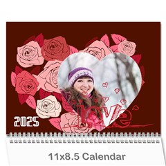 love,calendar 2025 - Wall Calendar 11  x 8.5  (12-Months)