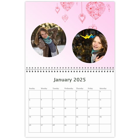 Love,calendar 2025 By Ki Ki Jan 2025
