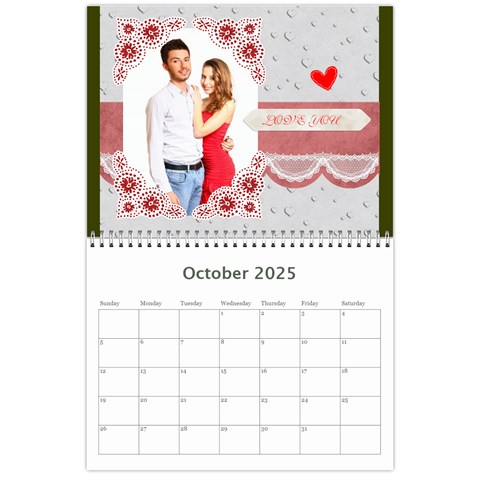 Love,calendar 2025 By Ki Ki Oct 2025