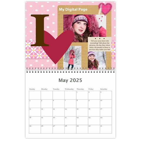 Love,calendar 2025 By Ki Ki May 2025