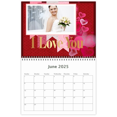Love,calendar 2025 By Ki Ki Jun 2025