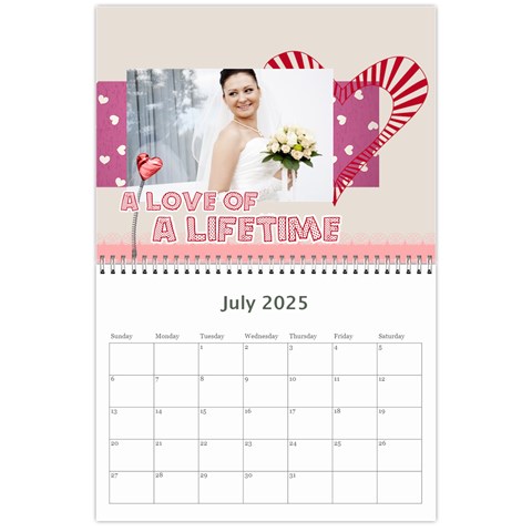 Love,calendar 2025 By Ki Ki Jul 2025