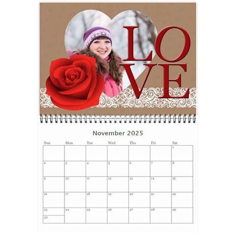 Love, Calendar 2025 By Ki Ki Nov 2025