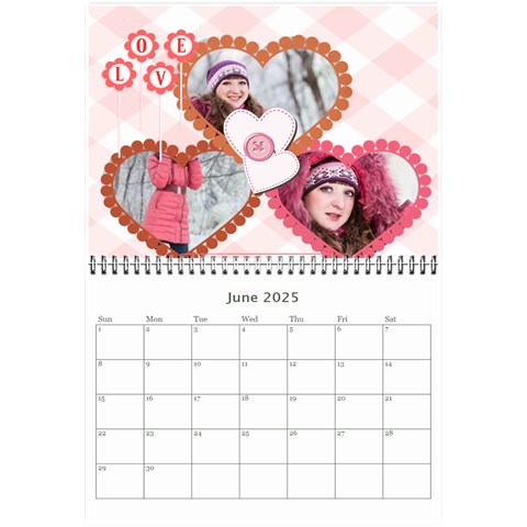 Love, Calendar 2025 By Ki Ki Jun 2025