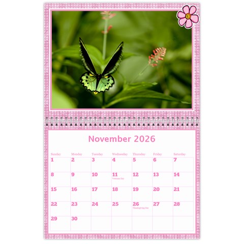 Pink Choc Wall Calendar 11x8 5 By Deborah Nov 2026