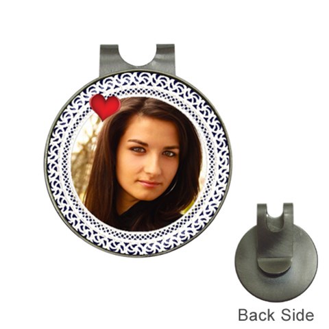 My Heart Golf Ball Marker Hat Clip By Deborah Front
