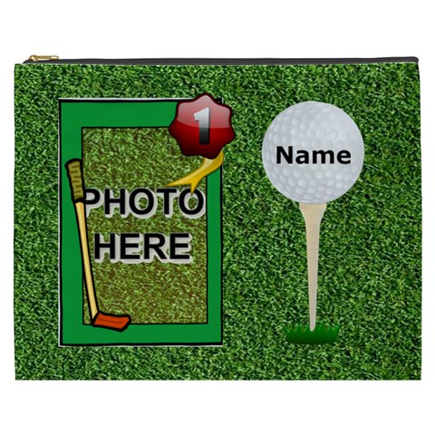 Golf Xxxl Cosmetic Bag By Joy Johns Front