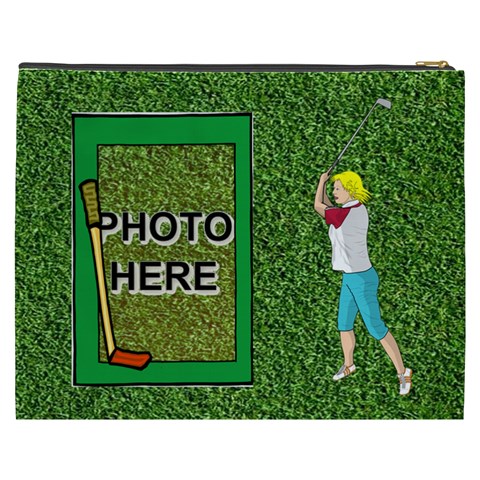 Golf Xxxl Cosmetic Bag By Joy Johns Back