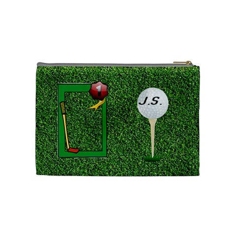 Golf Medium Cosmetic Bag By Joy Johns Back