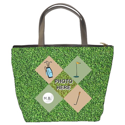 Golf Bucket  Bag By Joy Johns Back