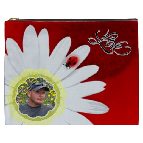 Love Xxxl Cosmetic Bag By Joy Johns Front