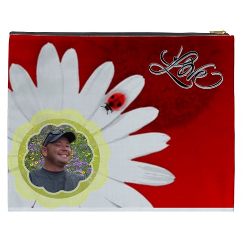 Love Xxxl Cosmetic Bag By Joy Johns Back