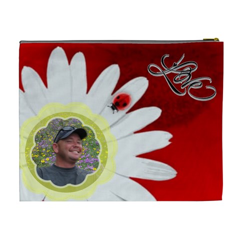 Love Xl Cosmetic Bag By Joy Johns Back