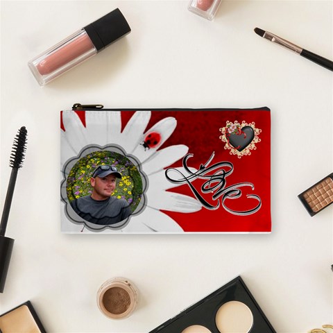 Love Small Cosmetic Bag By Joy Johns Front
