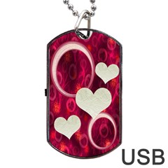 Pink Love Dog Tag Usb Flash 2 Sides