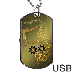 Merry Christmas 2013 Dog Tag Usb Flash 2 Sides