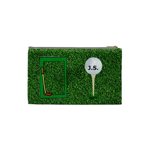 Golf Small Cosmetic Bag By Joy Johns Back