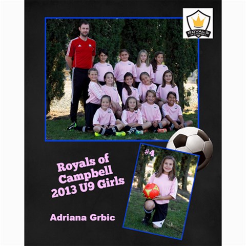 Royals U9 Girls 2013 By Arti Steinkamp 10 x8  Print - 5