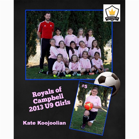 Royals U9 Girls 2013 By Arti Steinkamp 10 x8  Print - 6