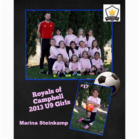 Royals U9 Girls 2013 By Arti Steinkamp 10 x8  Print - 10