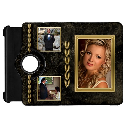 Black And Gold Marble Kindle Fire Hd 7  Flip 360 Case By Deborah Front