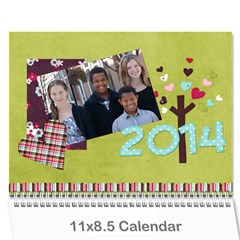 2014 Calendar - Wall Calendar 11  x 8.5  (12-Months)