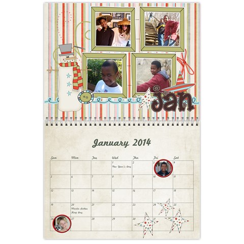 2014 Calendar By Jamie Kriegel Jan 2014