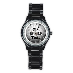 Golfer s stainless steel watch - Stainless Steel Round Watch