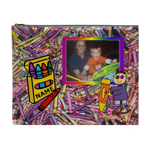 Crayon Xl Cosmetic Bag By Joy Johns Front