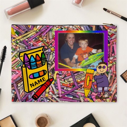 Crayon Xl Cosmetic Bag By Joy Johns Back