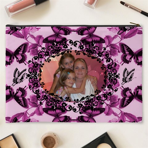 Butterfly  Cosmetic Bag By Joy Johns Back