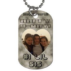 h - Dog Tag (One Side)